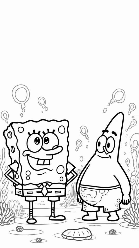 coloriage de squarepants spongebob